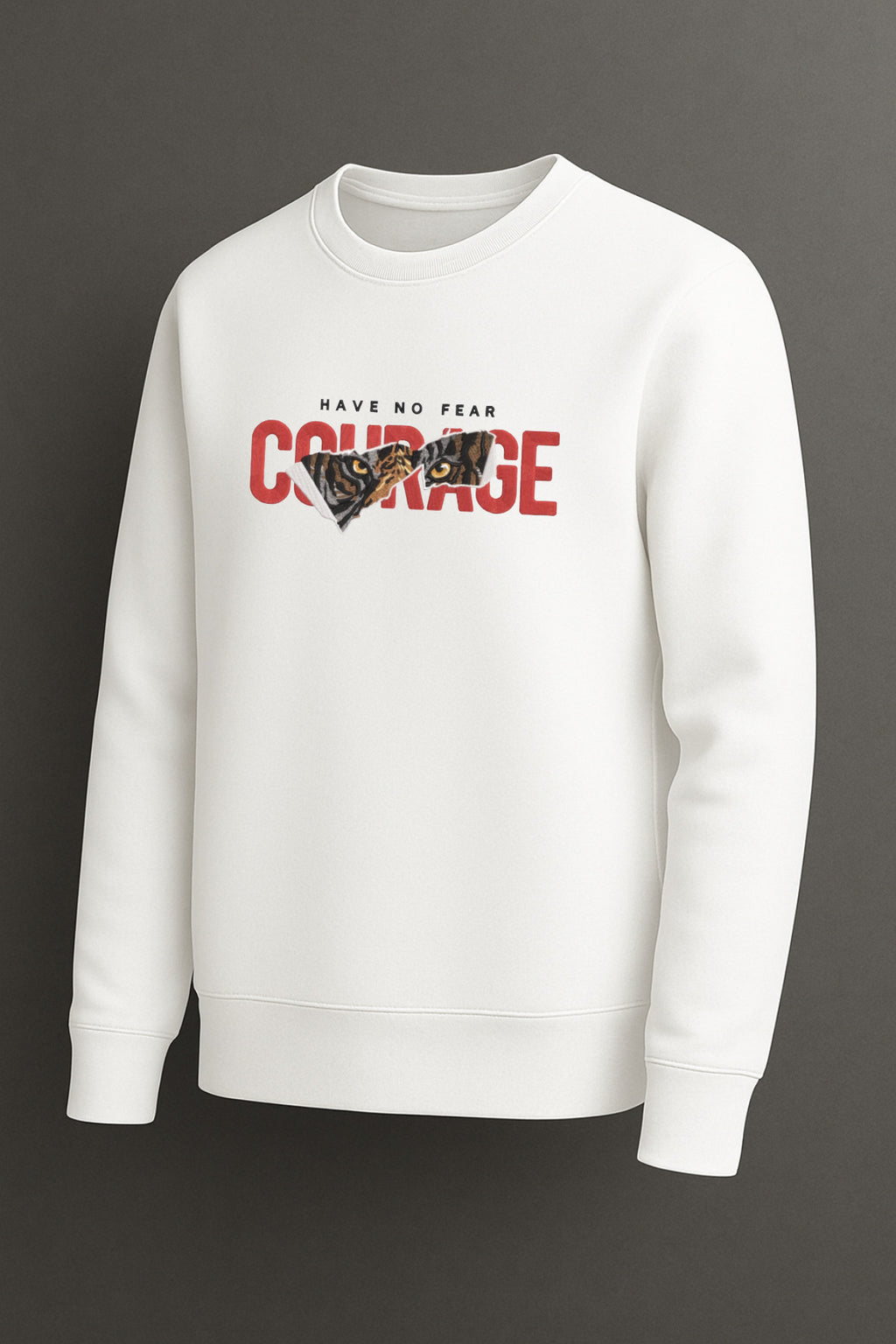 Courage Tiger Sweatshirt – Oversized Unisex