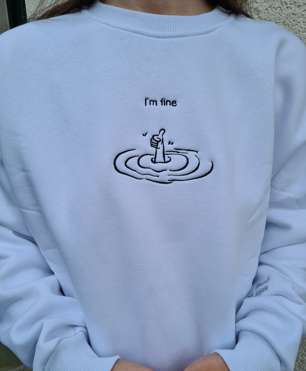 I'm fine - Besticktes Sweatshirt