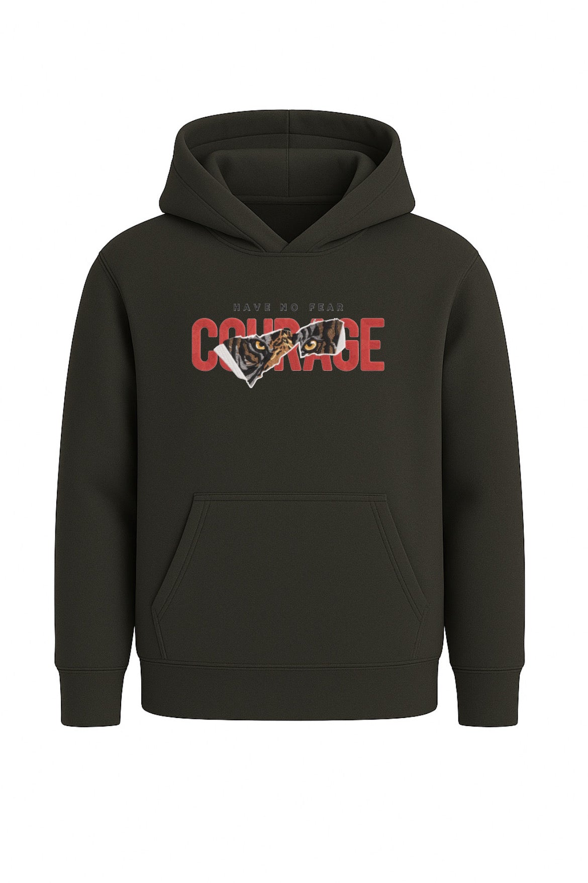 Courage Tiger Hoodie - Oversized Unisex