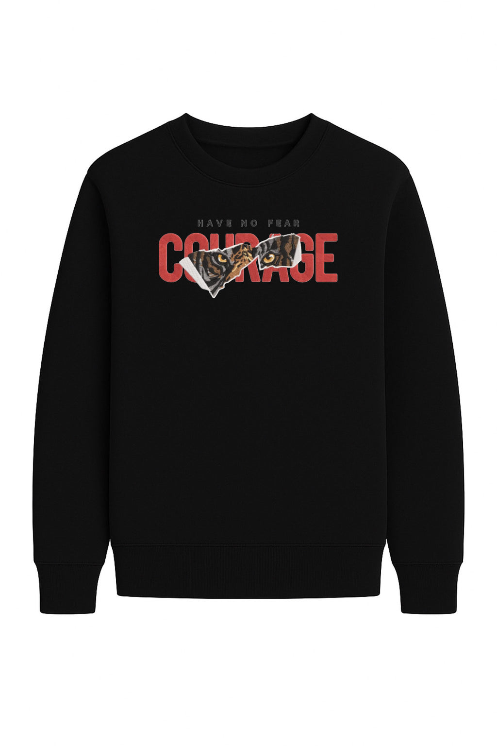 Courage Tiger Sweatshirt – Oversized Unisex