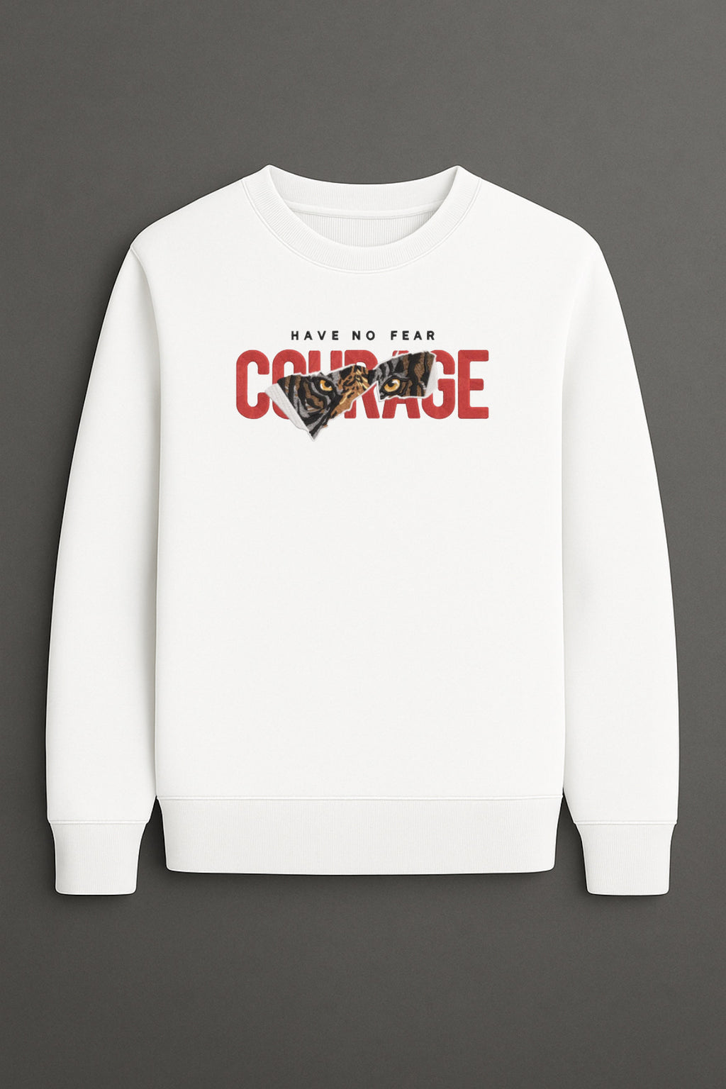 Courage Tiger Sweatshirt – Oversized Unisex