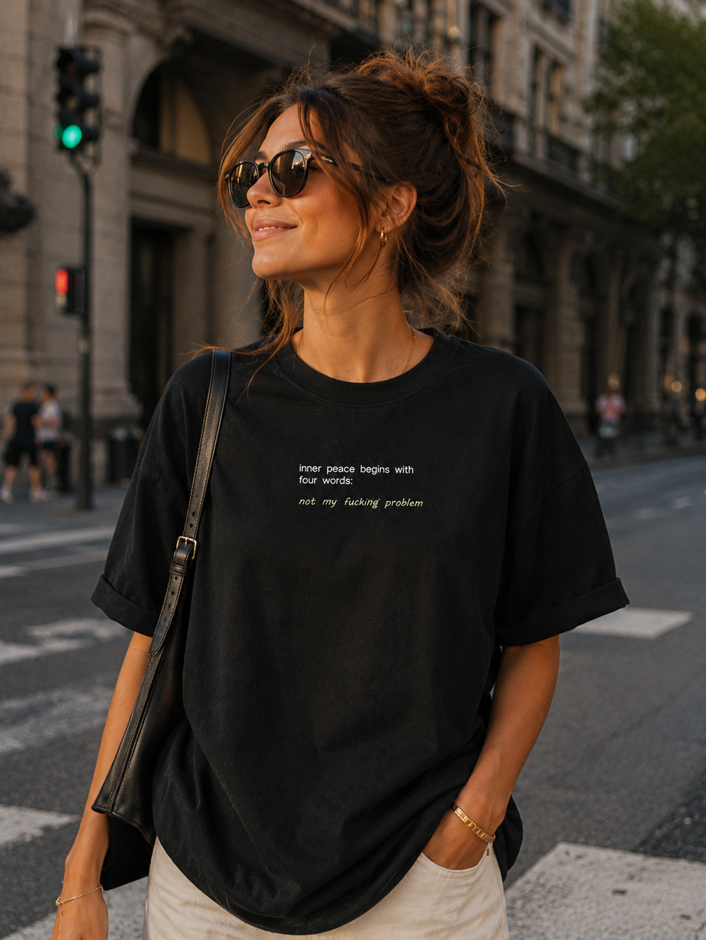 Inner peace - Besticktes T-Shirt