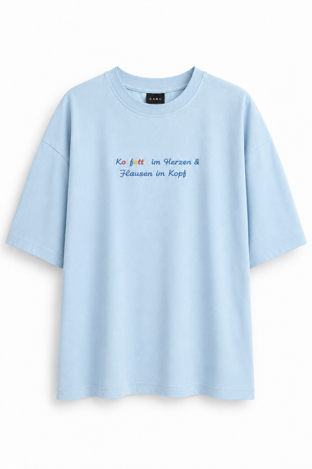 Konfetti im Herzen - Besticktes T-Shirt
