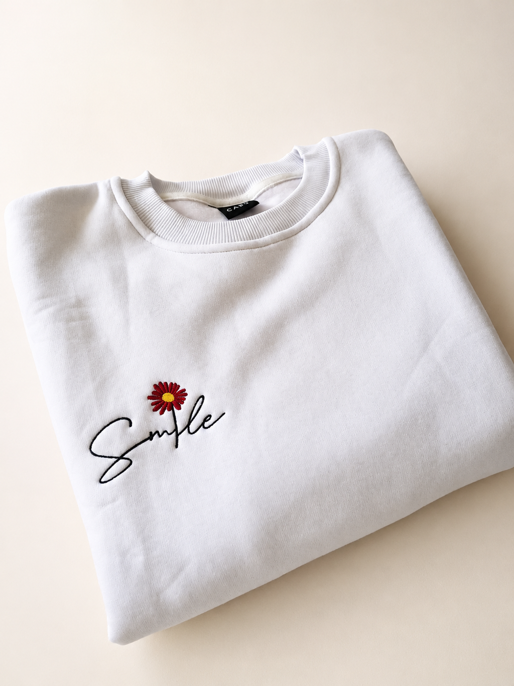 Smile – Besticktes Sweatshirt