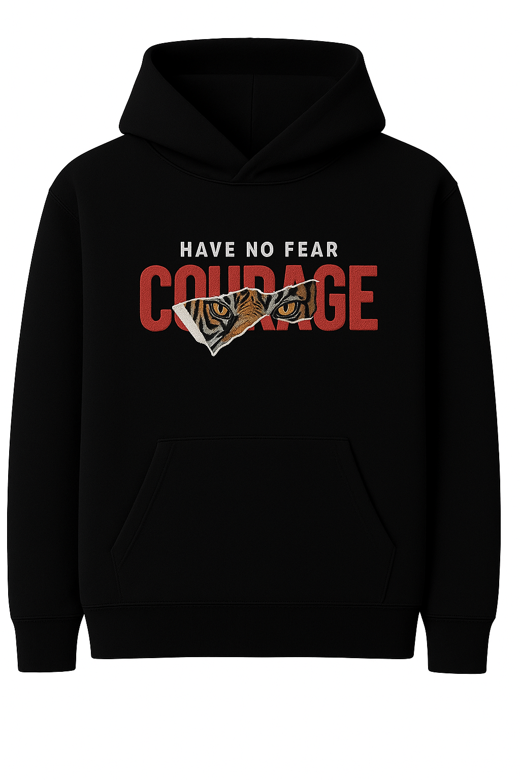 Courage Tiger Hoodie - Oversized Unisex