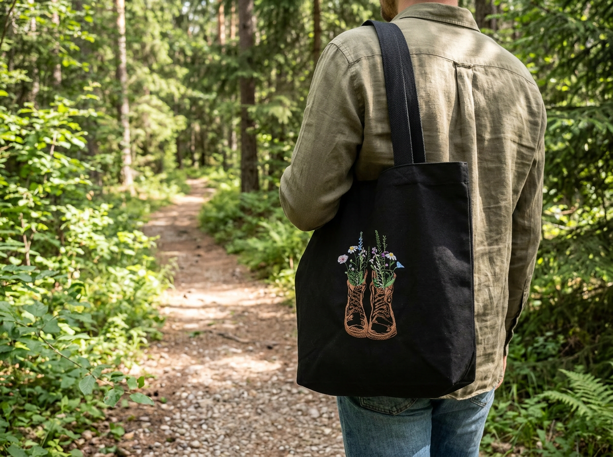 Umhängetasche mit Waldstiefel