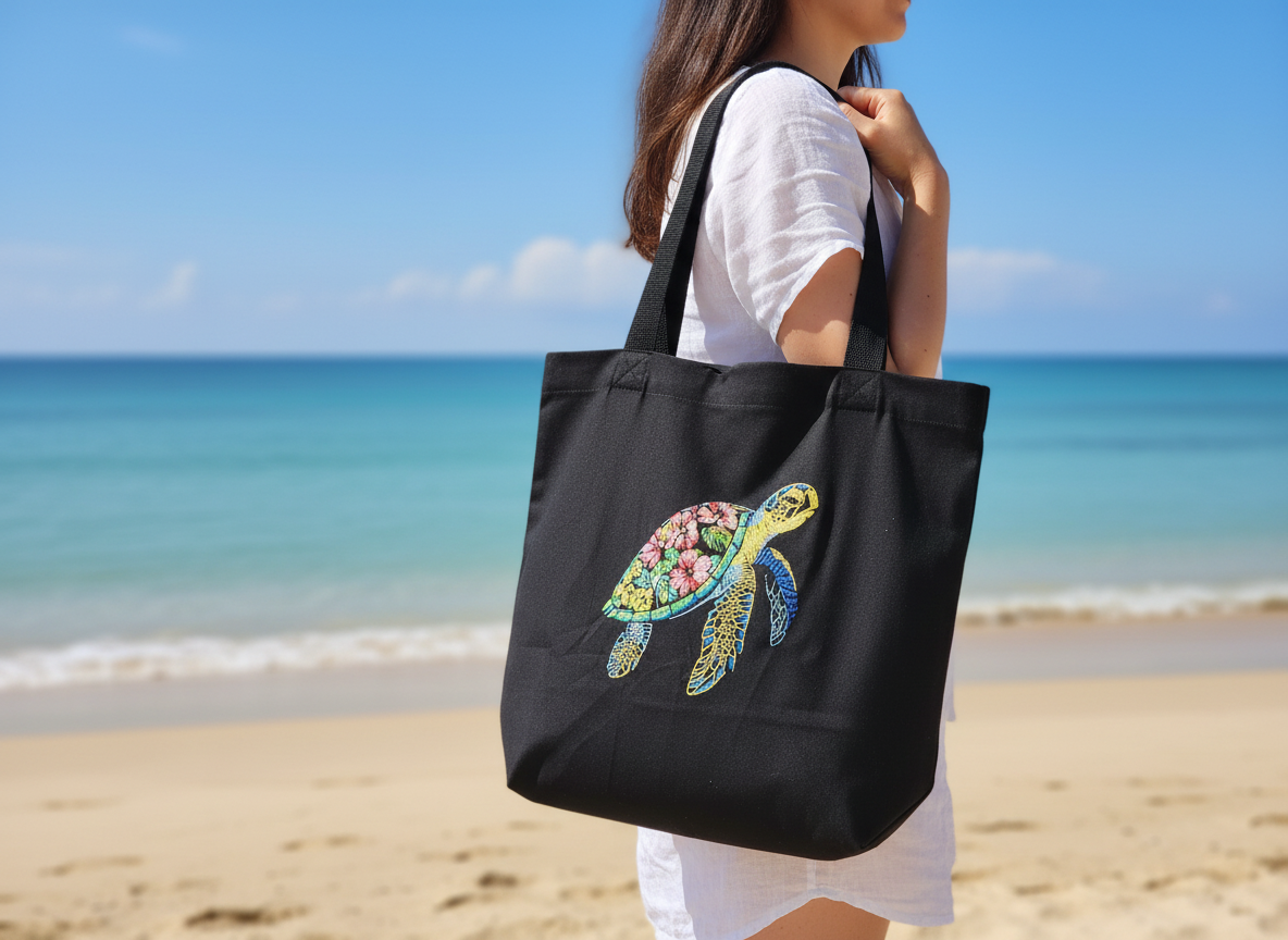 Umhängetasche mit Meereschildkröte