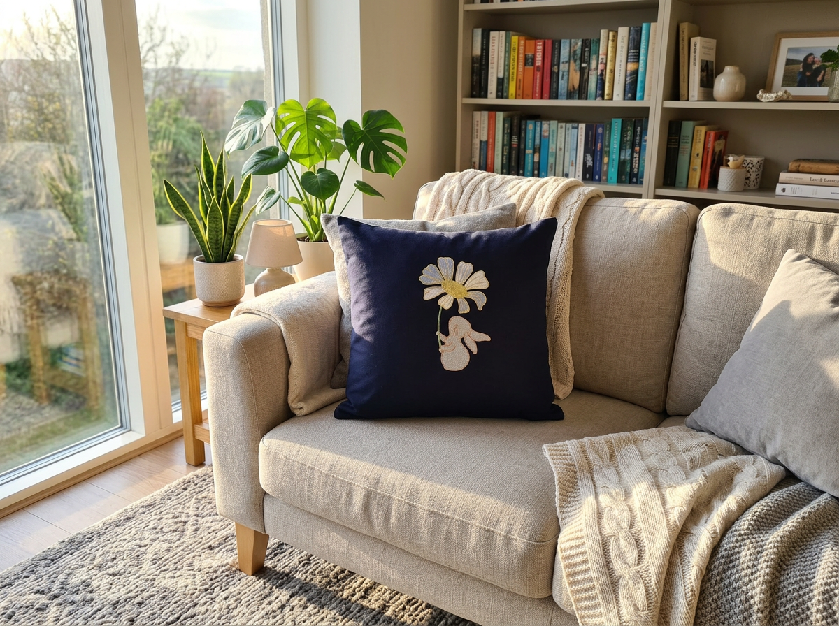 Kissen Häschen mit Blume