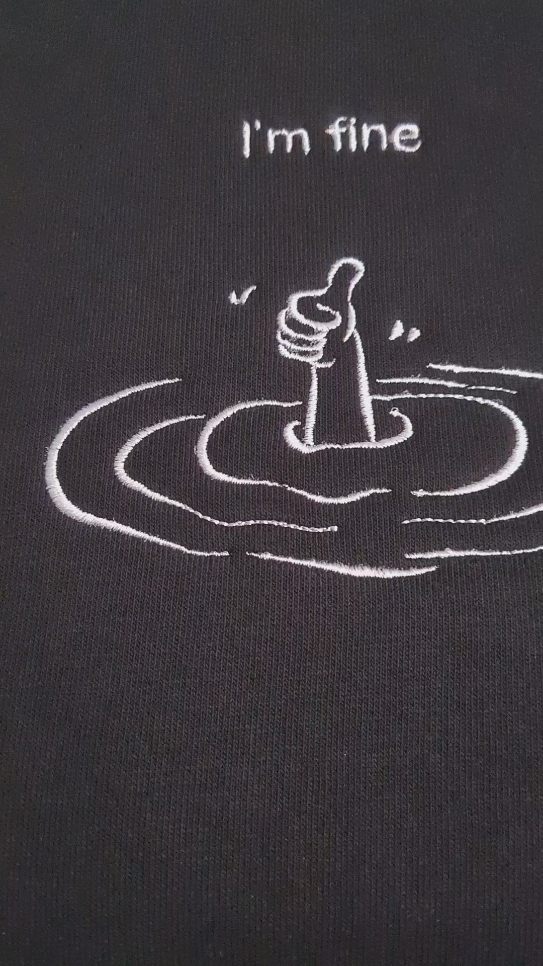 I'm fine - Besticktes Sweatshirt